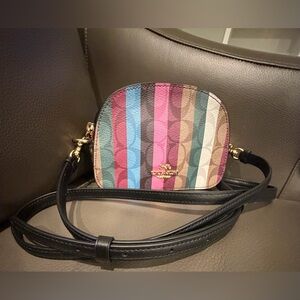 Coach Multicolor Striped Crossbody Bag